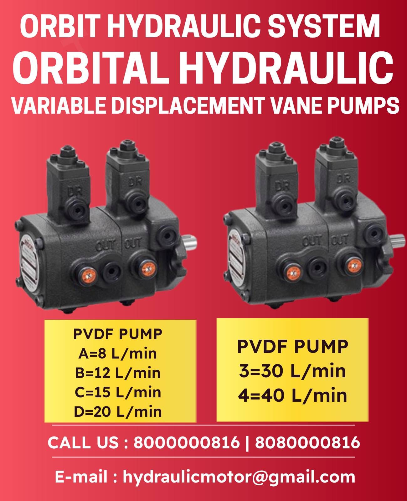 PVDF2-D70-D70-15 Anson Hydraulic PVF Series Double Vane Pump